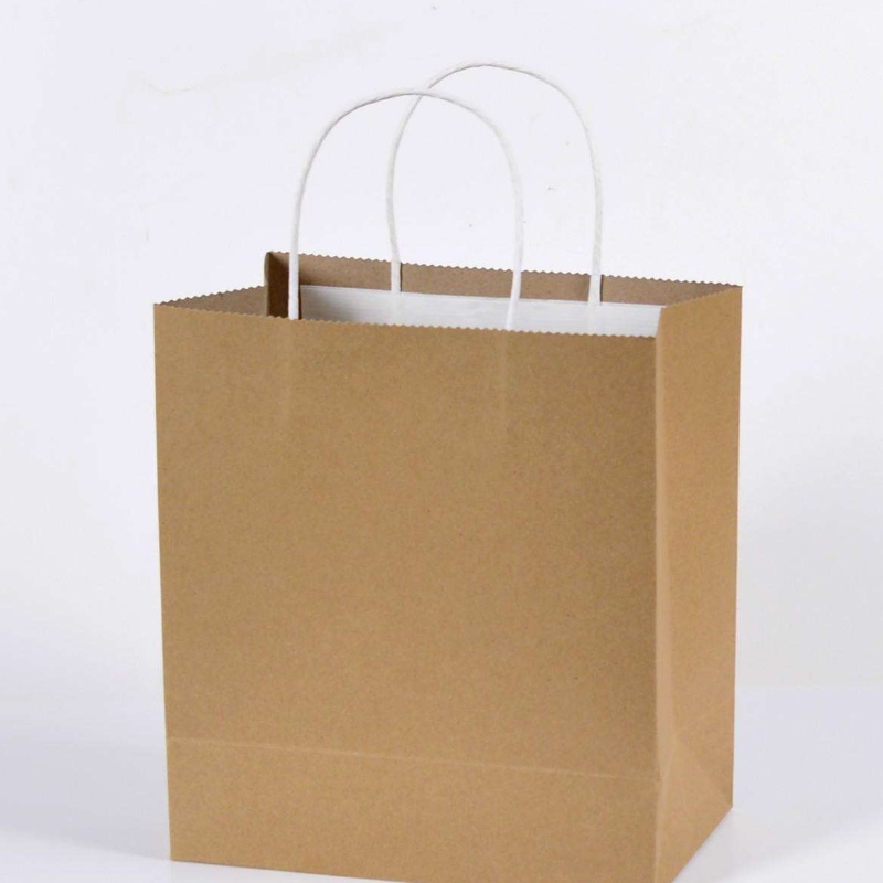 hnědý sulfátový papírový nákupní tašky s papírovými šňůry